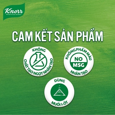 Knorr Hạt Nêm 1.8kg - Knorr Hạt Nêm Từ Thịt được làm từ thịt thăn, xương ống và tủy giúp món ăn thơm ngon, tròn vị